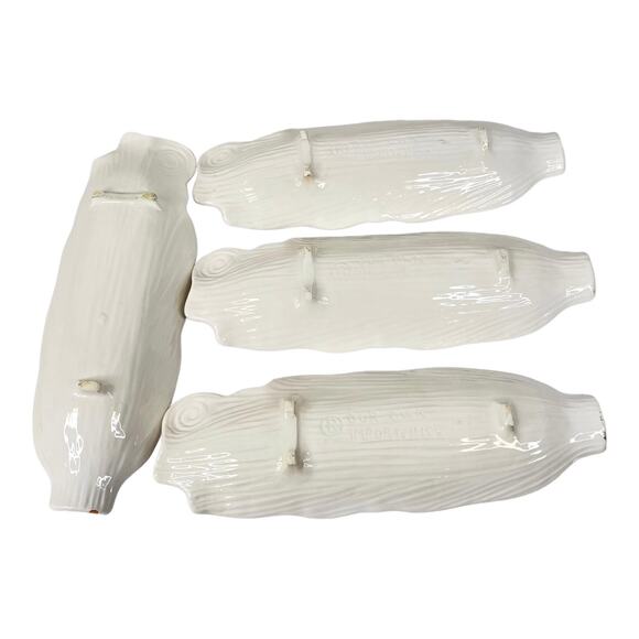 Corn On The Cob Dish Set 4 Ceramic Bowls 50s Vtg Holds Butter by Our Own Imports - Picture 3 of 7